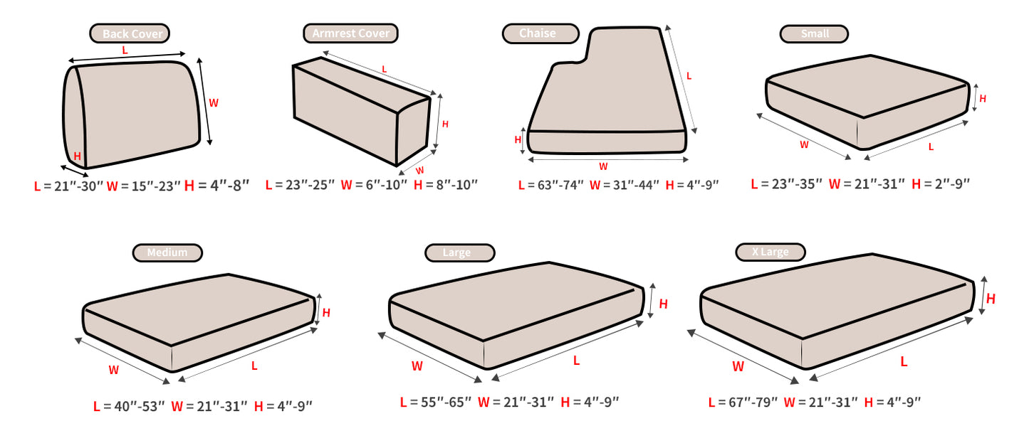 QIANMEW Couch Cushion Covers, Super Stretch Washable Sofa Slipcovers for L Shaped & Modular Seats, Pet-Friendly Furniture Protector with Stripe Design