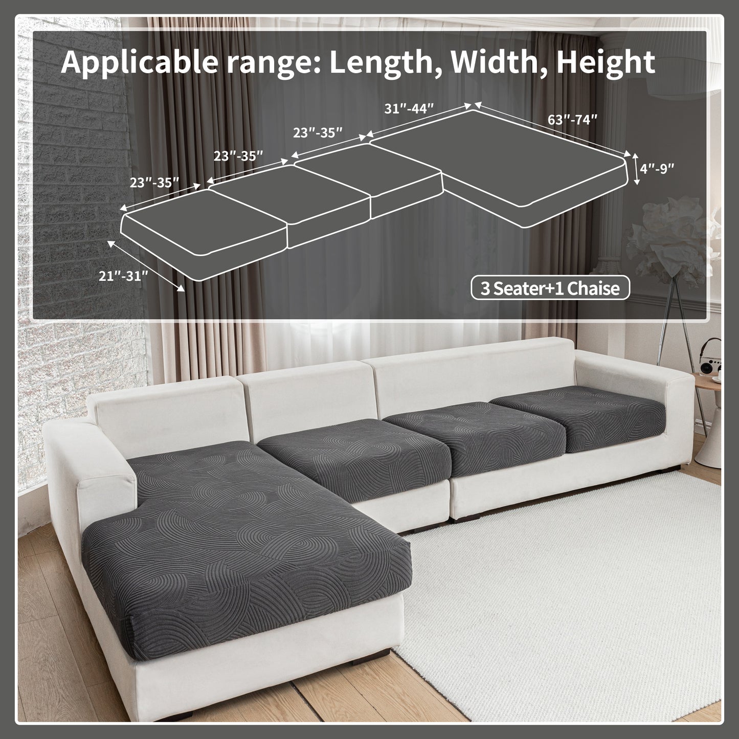 QIANMEW sofa covers washable，couch covers for sofa slipcovers，cobertores para sofas，slipcovers for couches and sofas，couch covers for 3 cushion couch sofa pet friendly