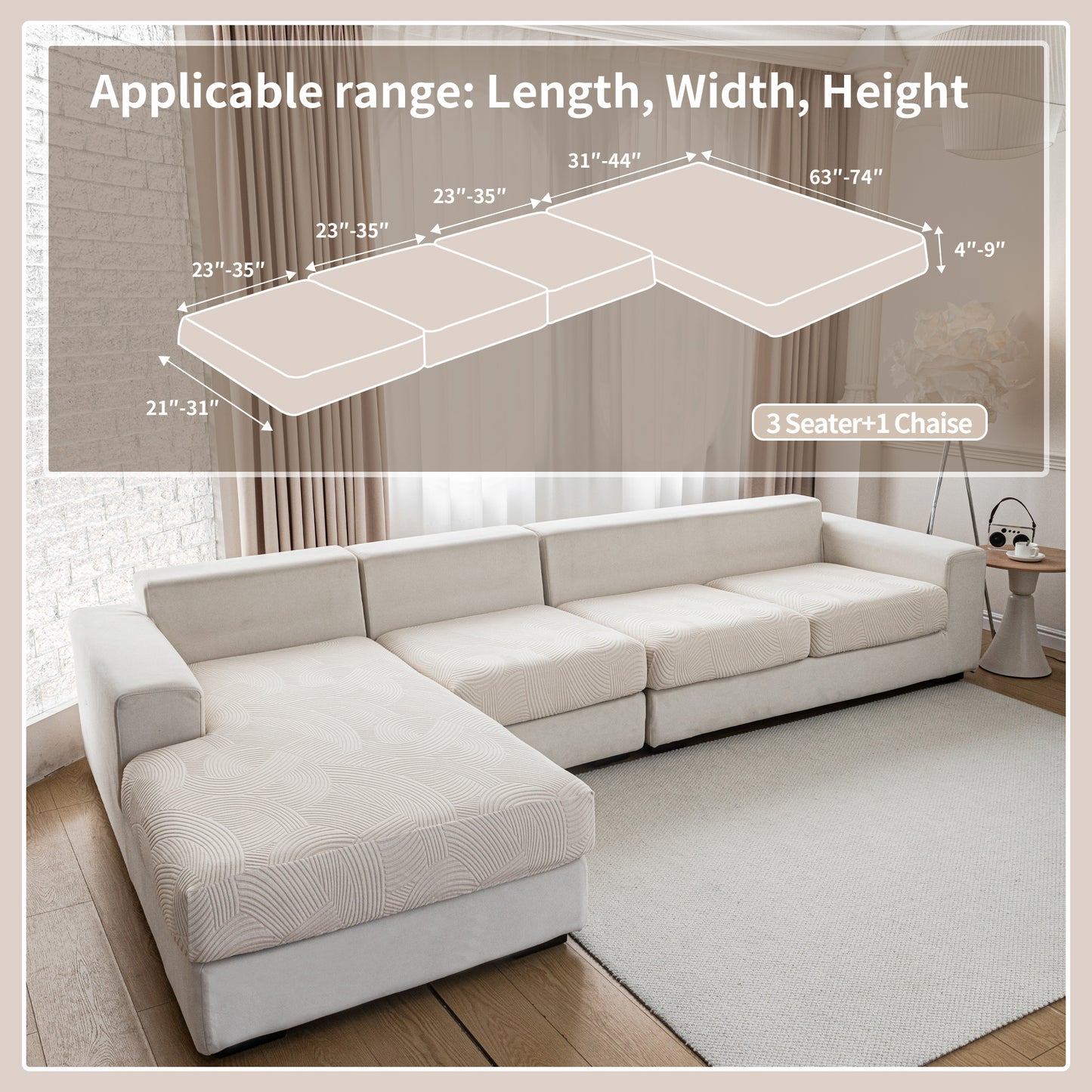 QIANMEW sofa covers washable，couch covers for sofa slipcovers，cobertores para sofas，slipcovers for couches and sofas，couch covers for 3 cushion couch sofa pet friendly