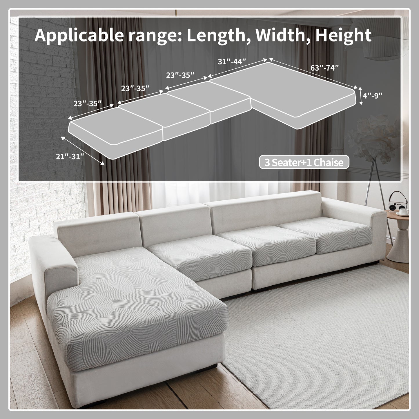 QIANMEW sofa covers washable，couch covers for sofa slipcovers，cobertores para sofas，slipcovers for couches and sofas，couch covers for 3 cushion couch sofa pet friendly
