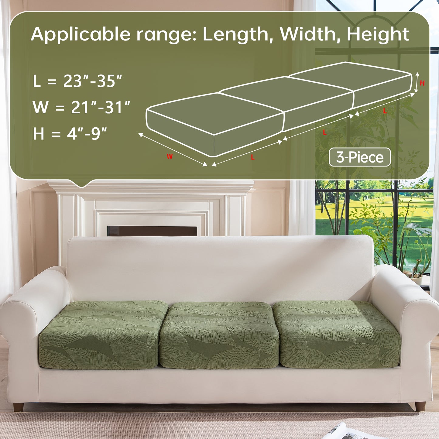 QIANMEW Couch Covers for Sectional Sofa, Washable Stretch Soft Sofa Cushion Covers L Shape Sofa Slipcovers Anti Slip Furniture Decor Protector for Pets