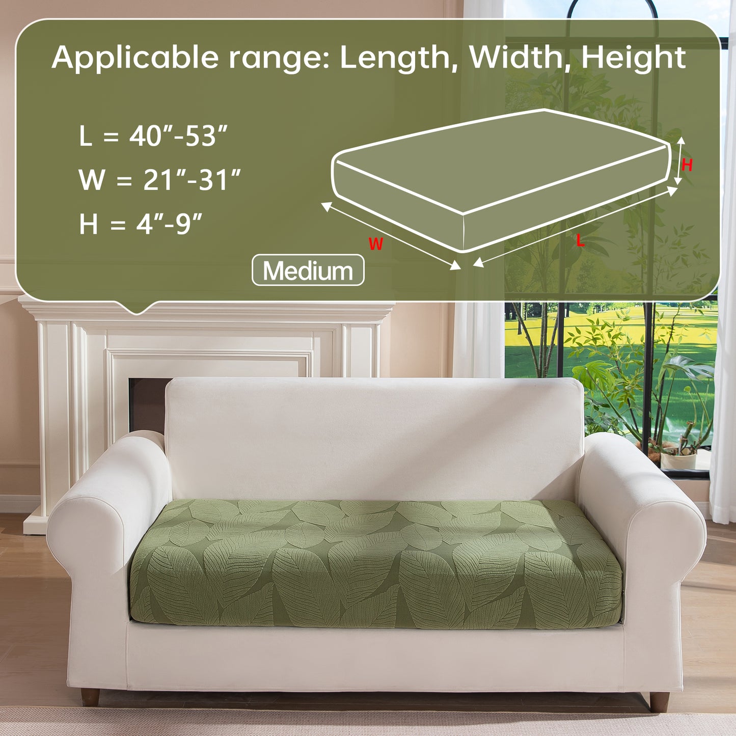 QIANMEW Couch Covers for Sectional Sofa, Washable Stretch Soft Sofa Cushion Covers L Shape Sofa Slipcovers Anti Slip Furniture Decor Protector for Pets