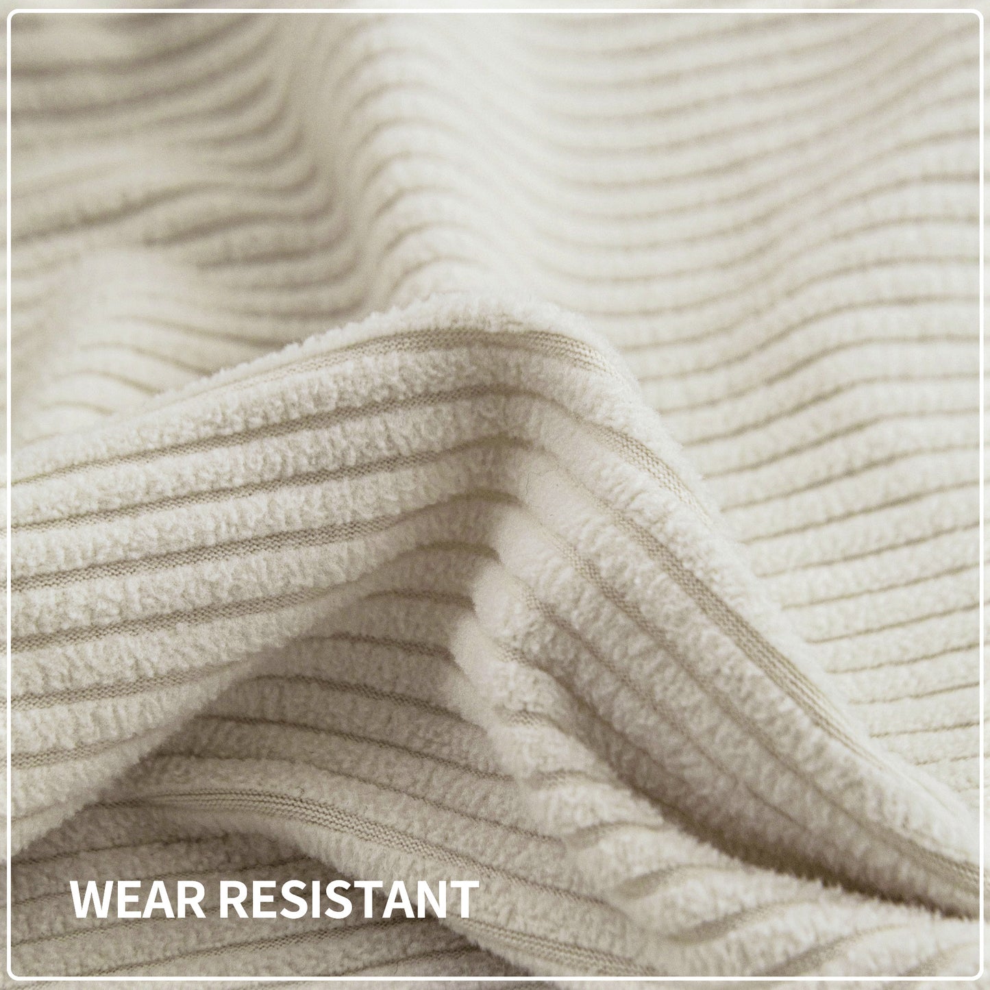 QIANMEW Couch Cushion Covers, Comfort Soft Magic Sofa Covers Washable Stretch Resistant Slipcovers for Sectional and L Shaped Seats Furniture Protectors for Pets