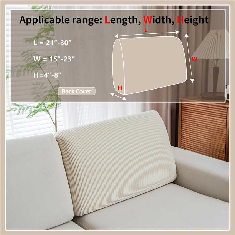 QIANMEW Couch Cushion Covers, Comfort Soft Magic Sofa Covers Washable Stretch Resistant Slipcovers for Sectional and L Shaped Seats Furniture Protectors for Pets